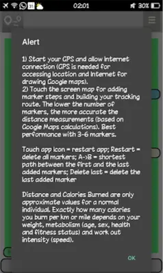 Distance Calorie android App screenshot 0