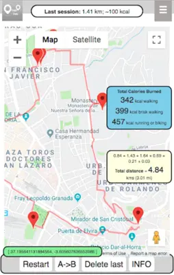 Distance Calorie android App screenshot 1